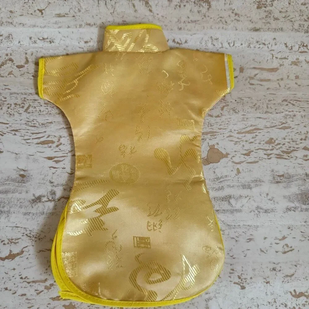 Wine bottle covers Chinese dress style set of 2